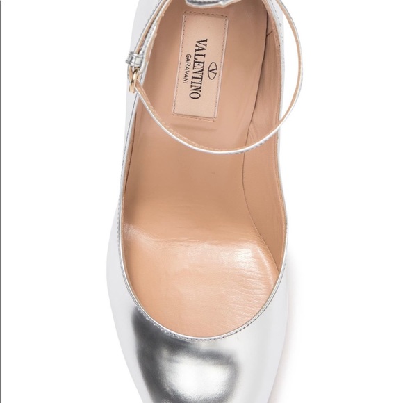 Valentino metallic ankle straps pumps silver - Picture 4 of 7